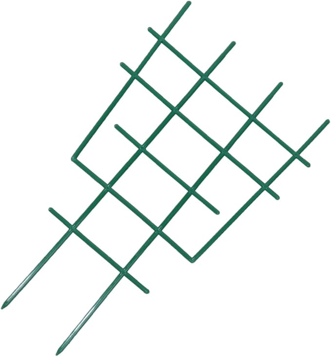 15pcs Garden Trellis for Climbing Plants Plastic Support Cage for Vertical Growth Easy to Assemble Plant Rack for Flowers and Vegetables Heavy-Duty Design Green Coating