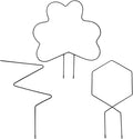 Liudan Plant Holder 3 Pieces Iron Garden Trellis Climbing Stand for Garden Plant Creative Shape Trellis Garden Plant Support