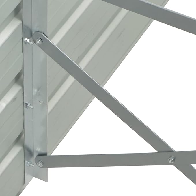 Garden Raised Bed Galvanized Steel 39.4 x 15.7 x 17.7 Gray SH141770A