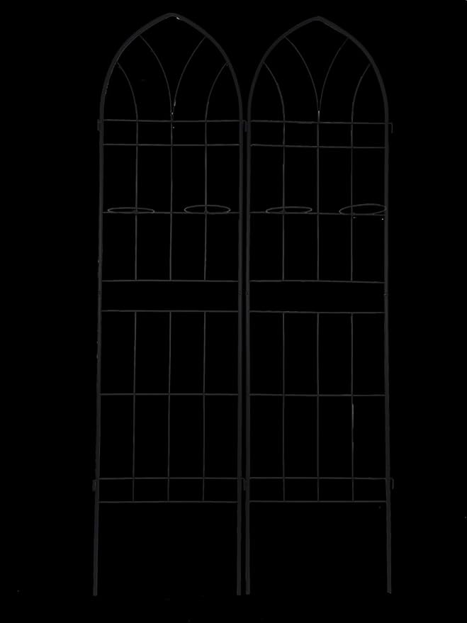 Set of 4 Rustproof Metal Garden Trellises 78.7x19.7 Compatible with Climbing Plants Outdoor