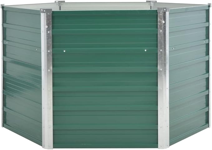 SKM Garden Raised Bed Garden Raised Bed Galvanized Steel 50.8x50.8x31.3 Green