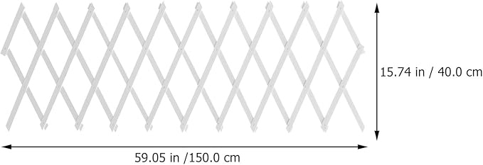 SUPVOX Wooden Retractable Plant Climbing Fence Wall Panel Expandable Decorative Garden Trellis for Indoor and Outdoor Yard White Corrosion-Resistant Solid Wood Wall-Mounted Vine