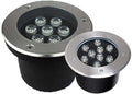 Buried Lights - 12V LED Stainless Steel Landscape Spotlights IP67 Waterproof Outdoor Recessed Ground Floodlights for Pathway Patio Garden and Lawn