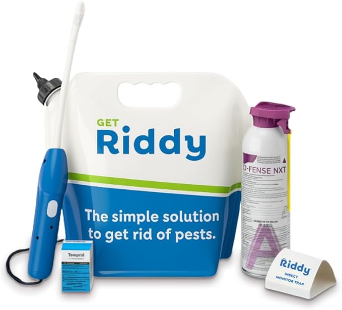 Riddy Pest Pro Kit Effective Against 100+ Bugs Includes Rechargeable Sprayer Traps Gloves &amp Tips Guide Long-Lasting Barrier for Unwanted Pests Professional-Grade Treatment