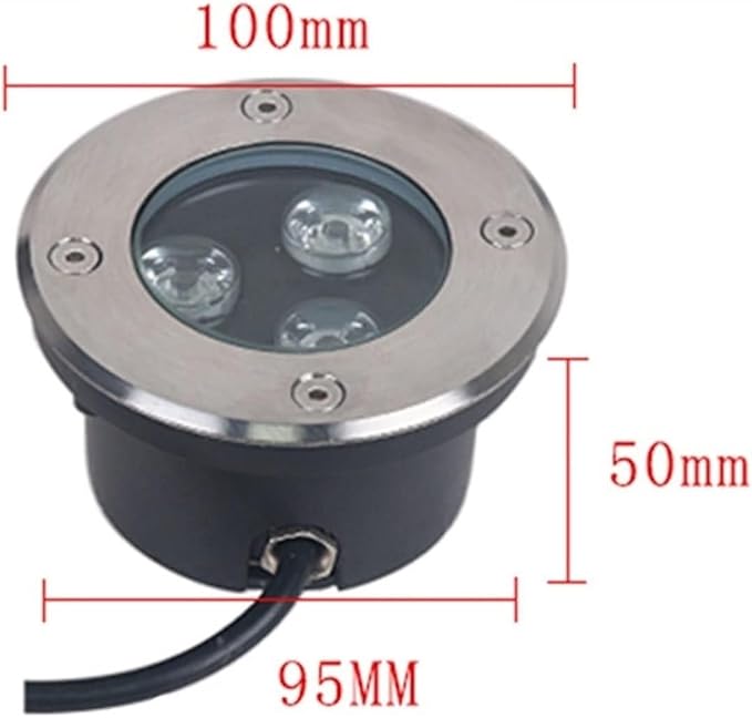 4PCS LED Beam Spotlight - 3W Outdoor SpotlightUnderground Light LED Ultra-Thin Recessed Patio Floor Light IP67 Waterproof Landscape Lights Built-in Floor LaBlue-24V