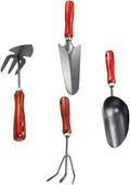 4pcs Mini Garden Tool Set Small Metal Shovel Soil Scoop Hand Trowel and Cultivator for Gardening Supplies and Planting