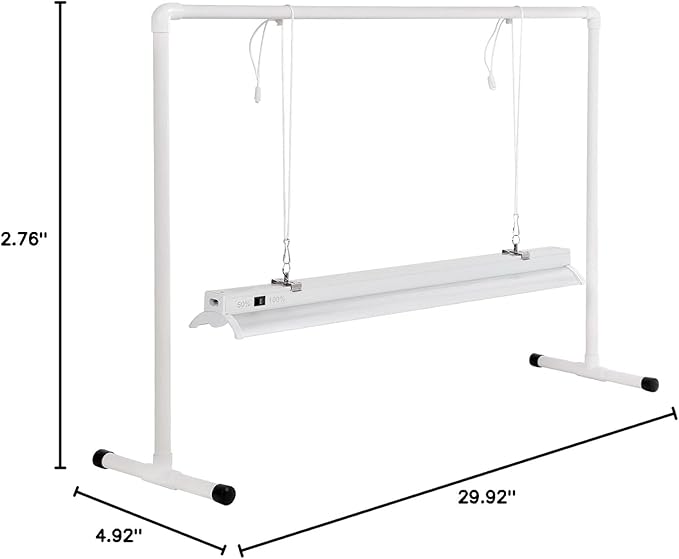 iPower LED Grow Light Stand Natural White Full Spectrum for Indoor Plant Starting Seeds and Propagating Cuttings Height Adjustable 2 Feet