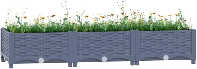 YAFF Raised Bed 47.2x15.7x9.1 Polypropylene (10.296lbs)