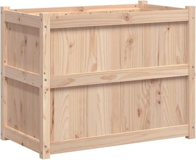 Wooden Raised Garden Bed Garden Planter Box Outdoor Wood Raised Garden Bed for Planting Plants Vegetables 35.4x19.7x27.6 Solid Wood Pine-243