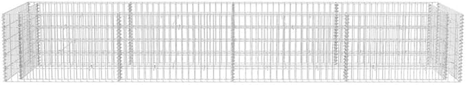 Galvanized Steel Gabion Raised Bed Gabion Wall Garden Stone Cages Basket for Outdoor Landscape Lawn Vegetable Flower 141.7x35.4x19.7 -AA