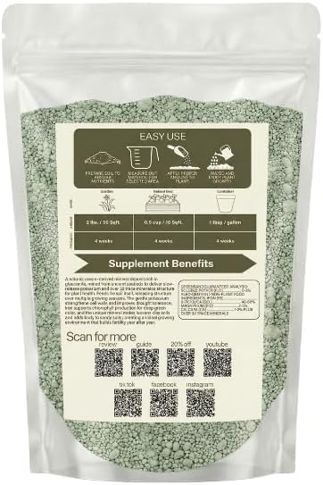 Old Cobblers Farm Greensand Fertilizer Soil - Lawns Gardens Trees Shrubs Container Plants - Organic Sustainable Soil Improvement (5 lbs | 10 lbs | 15 lbs | 20 lbs) (5lbs)