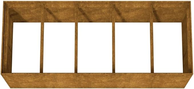Corten Steel Garden Raised Bed Ample Space Outdoor Planter Box with Open Bottom Metal Raised Planter Bed for Vegetables Flowers 78.7x31.5x31.5 Brown-399