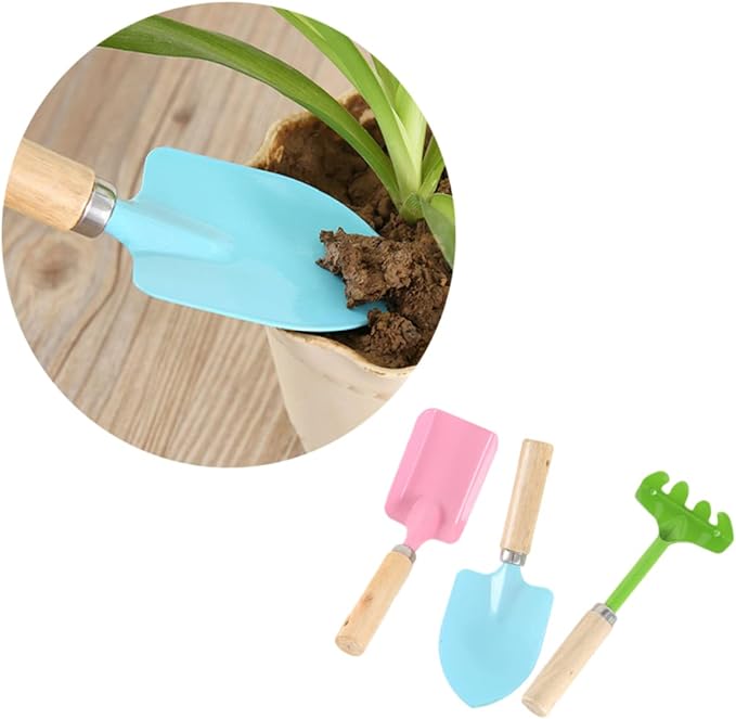 2 Sets Garden Tool Set Garden Tools for Wooden Garden Tools Gardening Tools Random Color