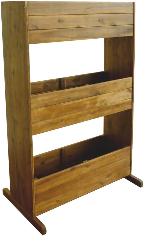 3-Tier Garden Raised Bed Garden beds Outdoor Planter Boxes Outdoor Suitable for Flowers Patios Backyard Restaurants Solid Acacia Wood