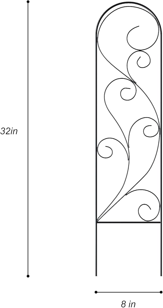 Zhongma 4 Pack 32 Metal Plant Trellis for Potted Plants ClimbingIndoor and Outdoor Fence Plant Support Trellis for Flower and Vagetable