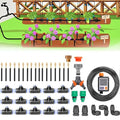 Drip Irrigation System Kit with Smart Timer 360° Adjustable Garden Watering Solution for Greenhouse Yard &amp Plants 20m/65.6ft Automatic Irrigation Setup