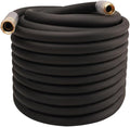 Heavy Duty Premium Garden Hose 150ft x 3/4 300PSI Working 1000PSI Burst Hybrid Rubber Water Hose with Transparent Swivel Handle - Hot/Cold Water - Five Layered Braiding with Brass fittings (Black)