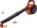 25.4CC Cordless Leaf Blower 7000RPM Handheld Gas Blower Gas Powered Leaf Blower with Silencer Powerful Clearing Performance Gas Leaf Blower for Lawn Care Patio Blowing Leaves and Snow Orange