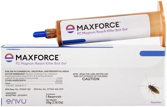 ENVU Maxforce Fc Magnum Cockroach German Roach Control Gel Bait - 2 Tubes 1 Plunger