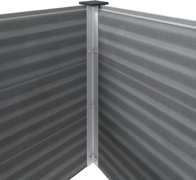 SKM Garden Raised Bed Grey Wood-Plastic Composite 59.1x39.4x21.3 inGrey (Weight 47.62KG)