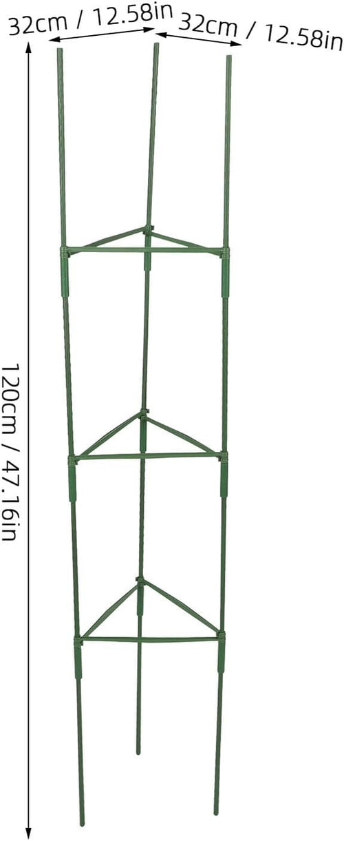 3 Sets Tomato Plant Trellis for Potted Plants Garden Support Rack Metal Frame with 27 Rods 27 Connectors and 18 for Indoor and Outdoor Gardening