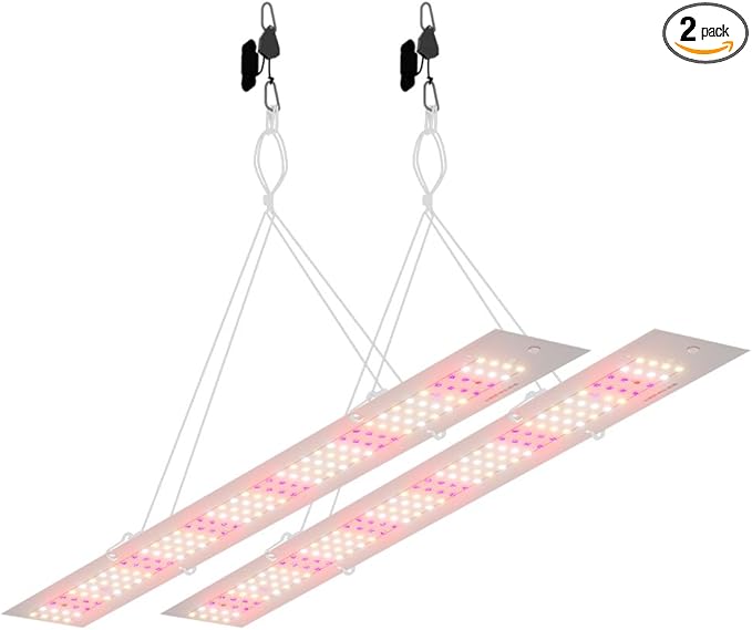 2pcs 200W Full Spectrum Grow Lamp LED Greenhouse Hydroponic Lights Sunlight 100-277V Indoor Plant Panel Lamp UV/IR Succulent Cultivate Lamps 110V Flower Cactus Seedling Fill Lighting US Plug With Hook