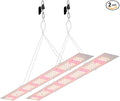2pcs 200W Full Spectrum Grow Lamp LED Greenhouse Hydroponic Lights Sunlight 100-277V Indoor Plant Panel Lamp UV/IR Succulent Cultivate Lamps 110V Flower Cactus Seedling Fill Lighting US Plug With Hook