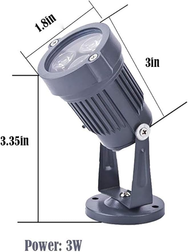 4PCS IP65 Waterproof Lighting Garden Lights - 3W Lawn Light LED Outdoor Spotlight Floodlight Advertising Signs Projection Disc Spotlights(RGB)