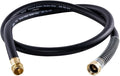 Leader Garden Hose 5ft x 3/4 Heavy Duty Short Water Hose Male to Female Fittings Five Layered Braiding for Durability 1000PSI Burst 300PSI Working (Black)