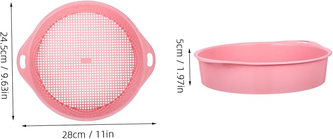 Sosoport 5pcs Manual Soil Sifter Fine Mesh Sieve Garden Sifting Tool Sifting Pan Compost Screen for Home Gardening
