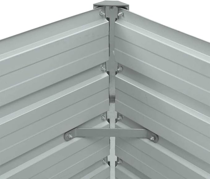 Garden Raised Bed Outdoor planters Garden Bed Planter Boxes Outdoor Suitable for Backyard Patios Flowers Restaurants Brown 39.4x15.7x17.7 Galvanized Steel