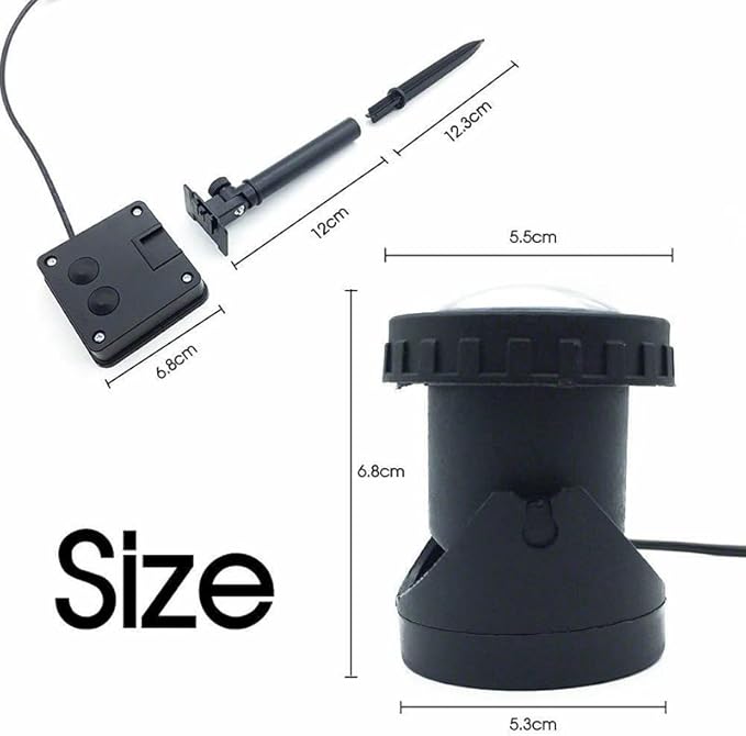 Creative 6 LED Solar Garden Fish Tank Spotlight Underwater Projection Lamp Water Land Dual-Use Outdoor Lawn Landscape Lamp