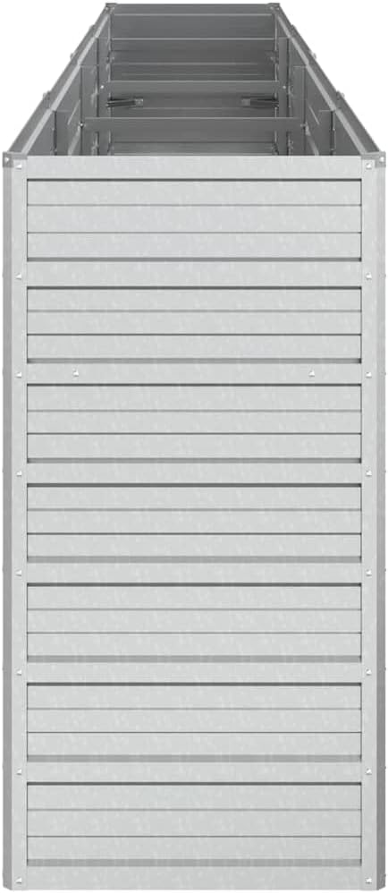 SKM Garden Raised Bed Silver Galvanized Steel Large Garden Raised BedSilver (Weight 39.07KG)