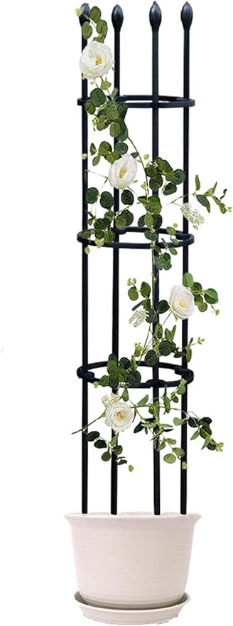 1 Pc Garden Trellis Plant Trellis for Climbing Plants Indoor Outdoor Plant Stake for Flower Vegetable TomatoVines Tomato Cage for Potted Plants(Size:11.8(30cm)*47.2(120cm) inch)