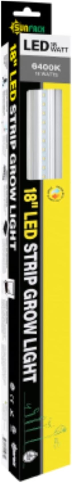 SUNPACK High Output 18W LED 6400K Strip Grow Light White 18 - Made for Indoor Gardening or Greenhouses Ideal for Seed Starting