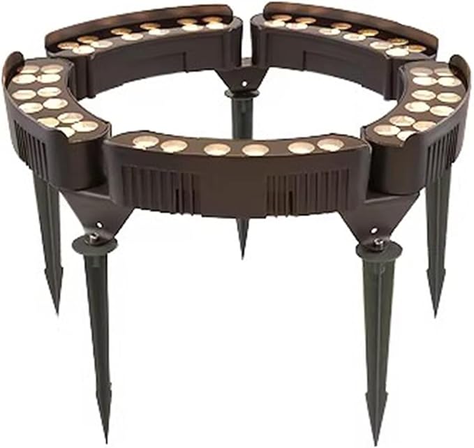 Palm Tree Lights Plug-in Tree Trunk LightsLED Uplights IP65 Water-Resistant Outdoor for Garden Yard Pathway Landscape.Excluding Transformer(Red5 lamp Heads)