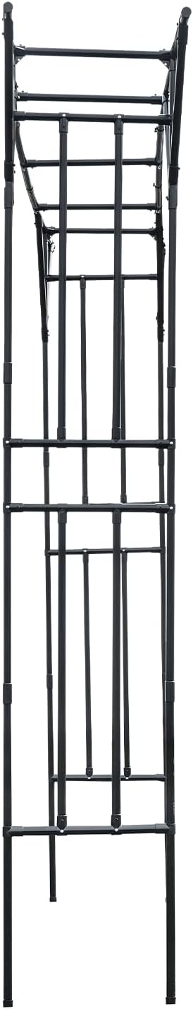 Sturdy Steel Outdoor Garden Trellis &amp Wedding ArchOutdoor Metal Climbing Plant Trellis for Vines FlowersGrapesGarden Arch11.8ft x 8.9ft (Black)