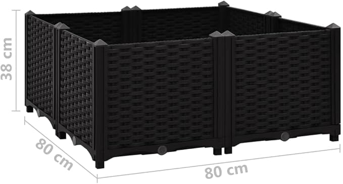 Raised Bed PlanterGarden BedGalvanized Raised Garden BedPlanter Raised bedsGalvanized Planter31.5x31.5x15 Polypropylene