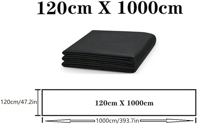1PCS Heavy Duty Weed Barrier Landscape Fabric Black Water Permeable Ground Cover Durable Anti-Grass Cloth for Garden Courtyard Villa Landscaping(100cmX1000cm)