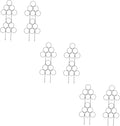 GANAZONO 12pcs Small Metal Trellis for Climbing Plants Elegant Plant Support Stake for Garden for Potted Vines Design