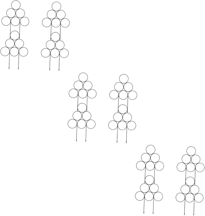 GANAZONO 12pcs Small Metal Trellis for Climbing Plants Elegant Plant Support Stake for Garden for Potted Vines Design