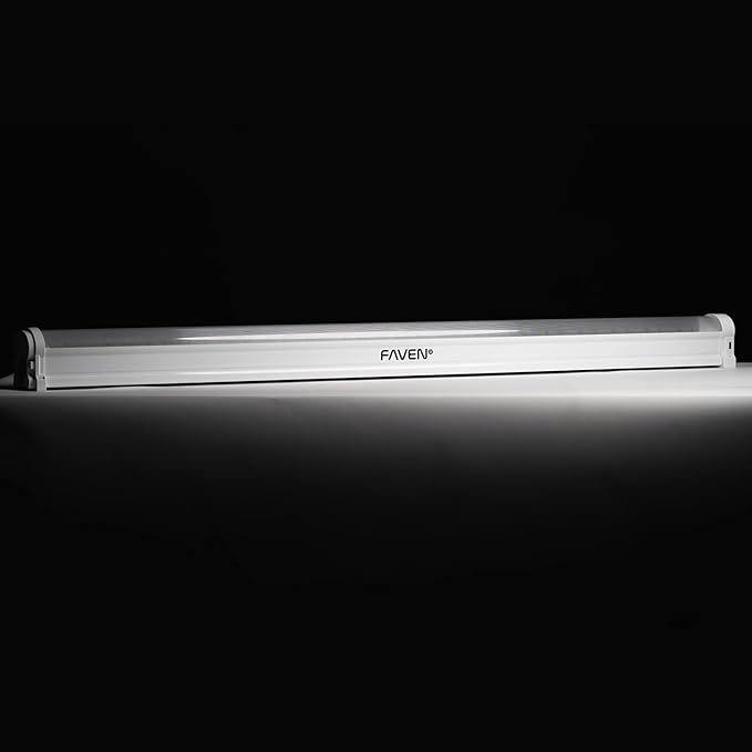 Faven R8 Under-Canopy LED Grow Light Bar 120 Volt 4-Pack 120 Watt 46-Inch with Power Cord &amp Extension Cord for Indoor &amp Hydroponic Growing