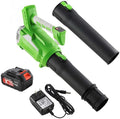 Leaf Blower Cordless 21V Powerful Electric Leaf Blower with Batteries and Charger 5 Speed Modes Lightweight LeafBlowers for Lawn CareBlowing LeavesDust Snow (Green)