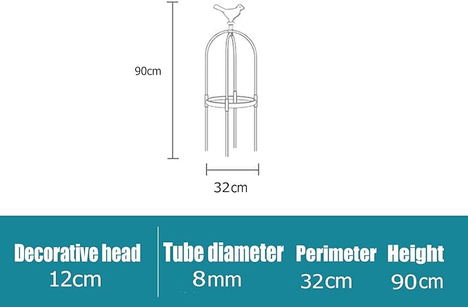 2 Pack Garden Trellis For Climbing Plants Trellis For Potted Plants Tomato Cage Pots Rustproof Metal Plant Flower Trellises Clematis Vine Jasmine Support Outdoor Indoor(Black32*90cm/11.8*35.4)