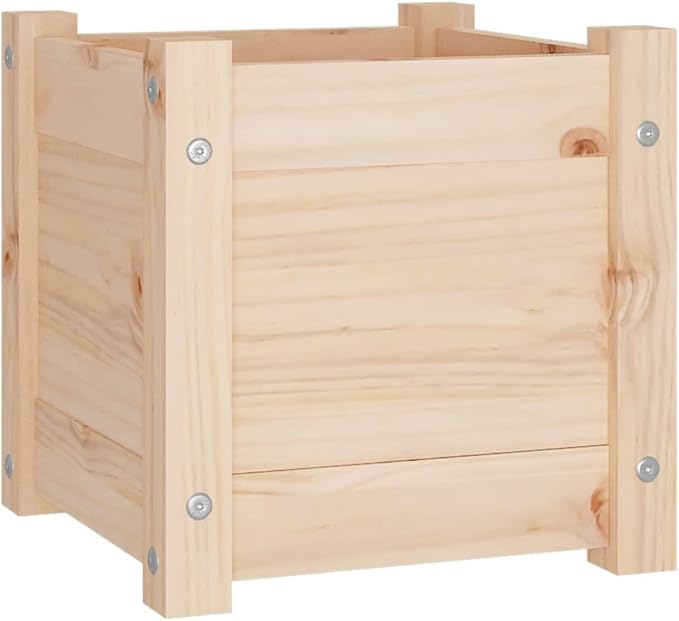 Garden Planters 2 pcsFreestanding PlantersMultifunctional High BedsBalcony Planter BoxPlant Privacy FencePatio Raised Bedsfor VegetablesFlowersOutdoorLawn12.2x12.2x12.2 Solid Wood Pine