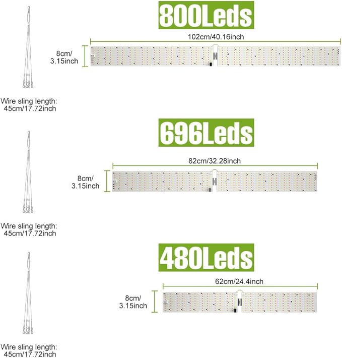 2PCS 400W LED Planting Light Using 2835 SMD for Indoor Plants. Full Spectrum Fit Versatile Plant Lights for Indoor Growing Needs Germination Support Seedling Raising Flowering Fruiting（624PCS LED）
