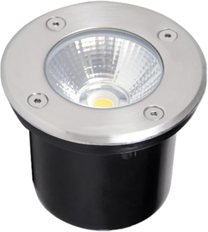 Recessed LED Underground Light Low Voltage Landscape Lights Round Buried Lamp IP65 Waterproof Embedded Spotlight for Driveway Pathway Outdoor Step Lighting