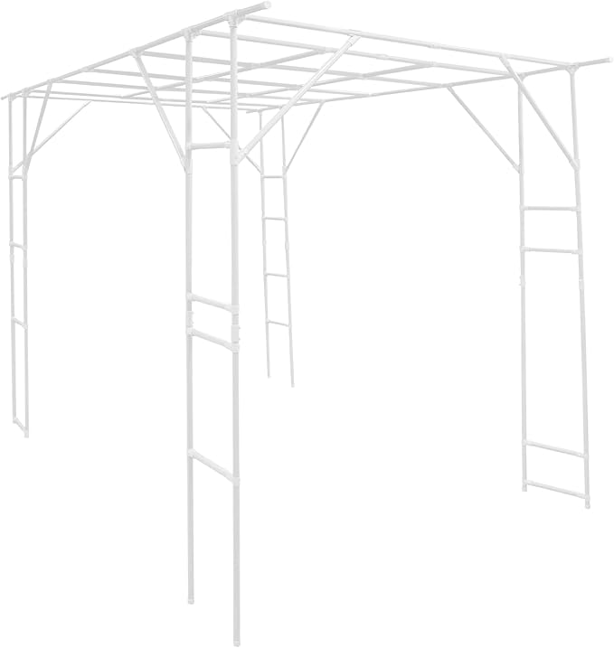 Large Grape Vine Trellis Garden Arch Trellis Large Grape Vine Support Arch Arbor Used for Outdoor Climbing of Plants (White)