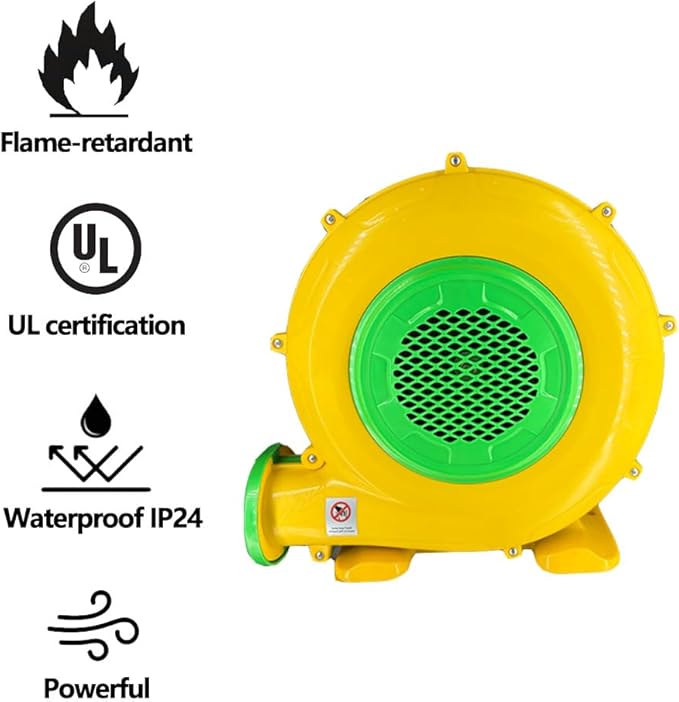 1100W（1.5HP）Air Blower Commercial Inflatable Bouncer Blower Perfect for Inflatable Bounce House Jumper Bouncy Castle