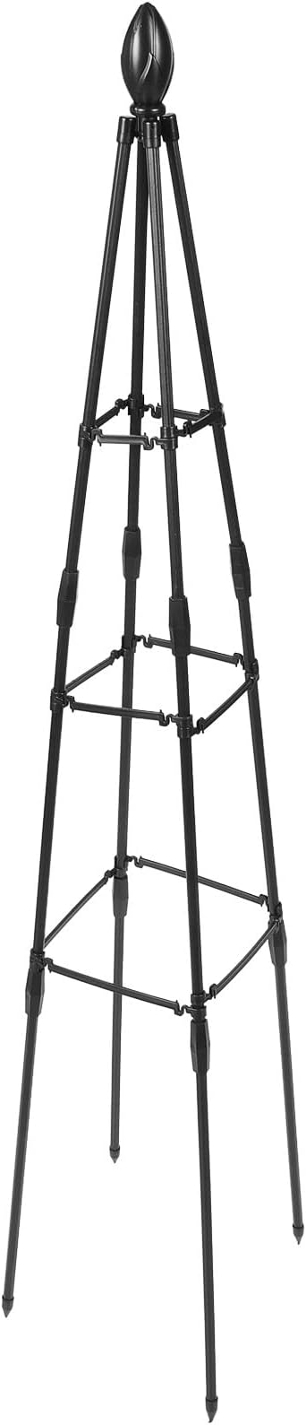 Alasum Garden Trellis for Climbing Plants Outdoor Vine Trellis 120cm Iron Plant Support Frame with Reinforced Square Base for Potted Clematis and Vegetable Vines